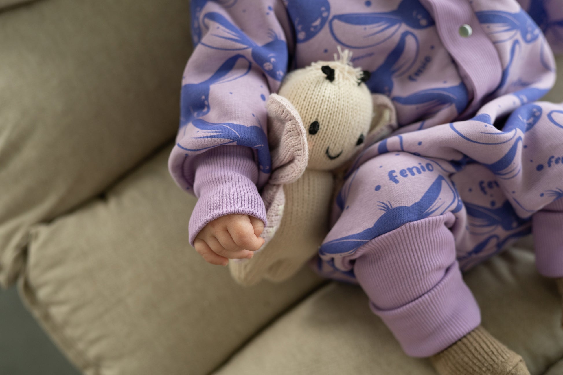 Eared Jumpsuit for Babies and Kids - Lilac Fenio