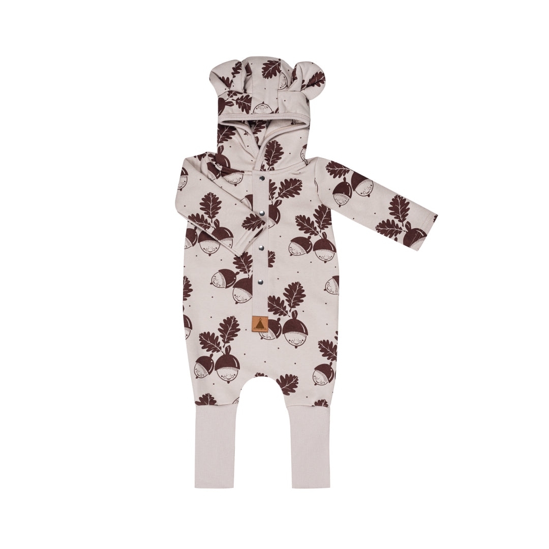 Eared Jumpsuit for Babies and Kids - Acorns on Sand